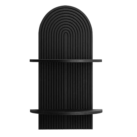 American Art Decor Lunar Ledges Wall shelf in Black - 23.75" x 14"
